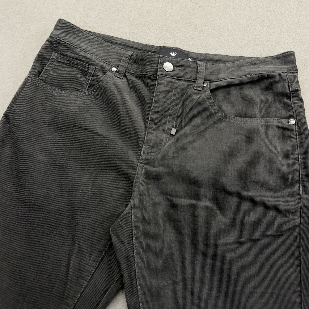 Under 510 Fine-Wale Corduroy Pants Mens 32x28 Charcoal Gray Stretch Short King